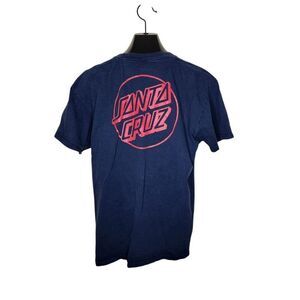 Vintage 90s Santa Cruz Skater Tshirt Mens XL Blue Short Sleeve Crew Neck